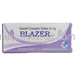 ブレイザー Blazer, シアリス ジェネリック, タダラフィル, 20mg 錠 箱