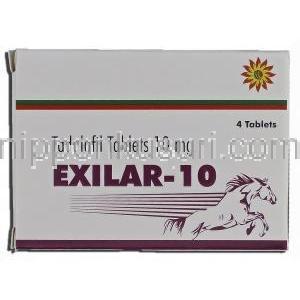 エクシラー-10 Exilar-10, シアリス ジェネリック, タダラフィル, 10mg, 錠 箱