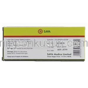 バルサバ Valsava-80, ディオバン ジェネリック, バルサルタン 80mg 箱裏面