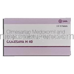 オルメサバH40 Olmesava H 40, ベニサー HCT ジェネリック, オルメサルタン/ヒドロクロロチアジド 40mg, 錠