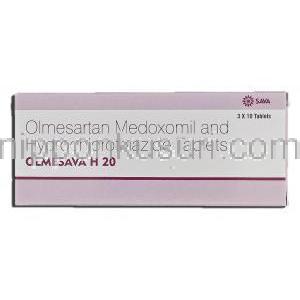 オルメサバH20 Olmesava H 20, Generic Benicar, オルメサルタンメドキソミル, 20mg, 錠 箱