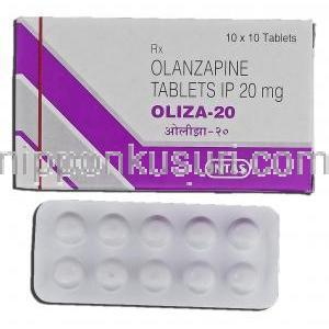 オリザ20 Oliza-20, ジプレキサザイディス/ジプレキサ ジェネリック, オランザピン, 20mg