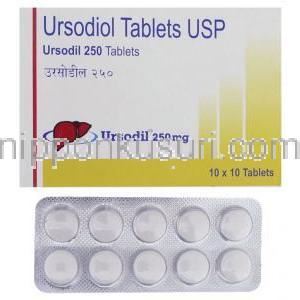 ケノデオキシコール酸（チノカプセル ジェネリック）, Ursodi 250mg 錠 (Zydus Healthcare)