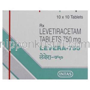 レベラ Levera, イーケプラ ジェネリック, レベチラセタム 750mg 錠 (Intas)