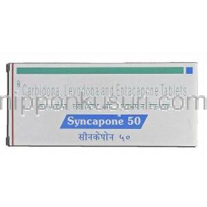シンカポン50 Syncapone50, スタレボ ジェネリック, カルビドパ 12.5 mg レボドパ 50 mg エンタカポン 200mg 錠 (Sun