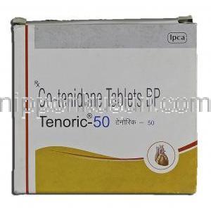 テノリック50 Tenoric-50, テノレチック ジェネリック, アテノロール 50mg, クロルタリドン, 12.5 mg, 錠 箱