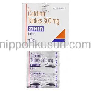 ジニール Zinir, セフゾン ジェネリック, セフジニル 300mg 錠 (FDC)