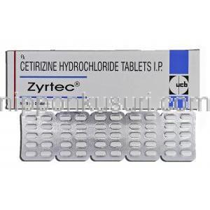 ジルテック Zyrtec, セチリジン, 10mg, 錠