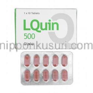 エルクイン500 LQuin 500, クラビット ジェネリック, レボフロキサシン , 500mg, 錠