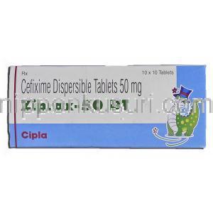 シプラックス-50 DT Ciprax-50 DT, スプラックス ジェネリック, セフィキシム 分散性錠, 50mg, 錠 箱