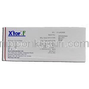 エックストール-F Xtor-F, アトルバスタチン, 10mg, フェノフィブラート配合, 160mg, 錠 製造者情報