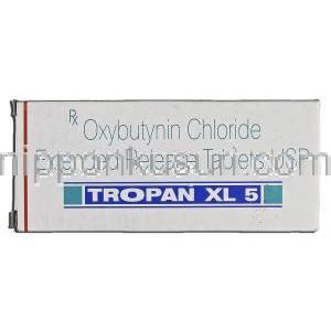 トロパンXL5 Tropan XL 5, ポラキス ジェネリック, オキシブチニンXL, 5mg, 錠 箱