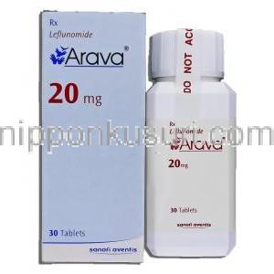 アラバ Arava, レフルノミド, 20mg, 錠