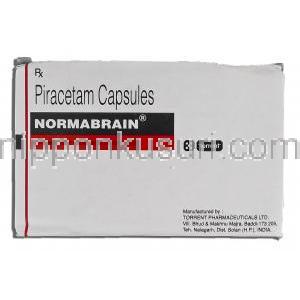 ノーマブレイン Normabrain, ミオカーム ジェネリック, ピラセタム 400mg, カプセル 箱