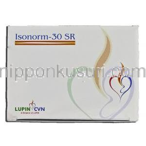 イソノーム30 Isonorm-30 SR, アイトロール ジェネリック, 硝酸イソソルビド, 30mg, 錠 箱