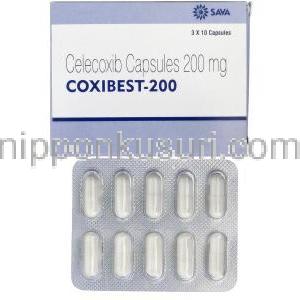 コキシベスト 200 Coxibest 200,  セレコックス ジェネリック, セレコキシブ 200mg, 錠