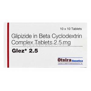 グレズ Glez 2.5, グリピジド, 2.5 mg, 箱