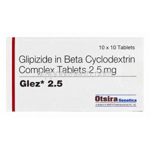 グレズ Glez 2.5, グリピジド, 2.5 mg, 箱