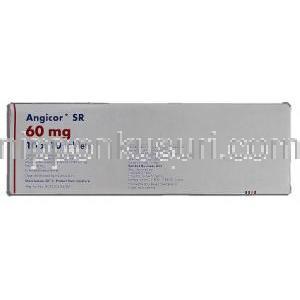 アンジコールSR Angicor SR, アイトロール ジェネリック, 硝酸イソソルビド, 60mg, 錠 箱側面