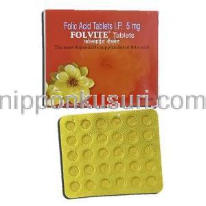 フォルビテ Folvite, 葉酸, 5mg, 錠