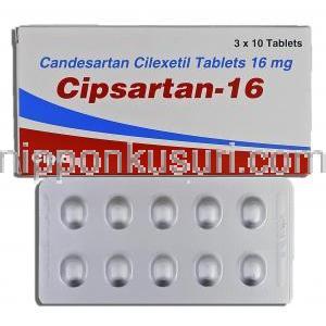 シプサルタン-16 Cipsartan-16, アタカンド ジェネリック, カンデサルタン, 16mg, 錠