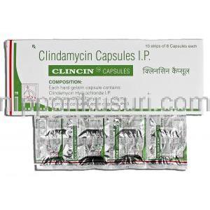 クリンシン Clincin, ダラシン ジェネリック, クリンダマイシン, 150mg, カプセル