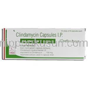 クリンシン Clincin, ダラシン ジェネリック, クリンダマイシン, 150mg, カプセル 箱