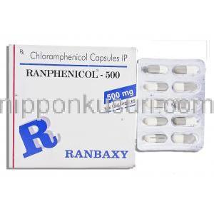 ランフェニコル Ranphenicol, クロロマイセチン ジェネリック, クロラムフェニコール  錠 (Ranbaxy)