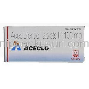 アセクロ Aceclo, アセクロフェナク, 100mg, 箱