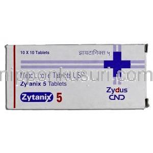 ザイタニックス Zytanix, ノルメラン ジェネリック, メトラゾン, 5mg, 錠 箱