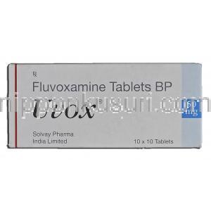 ユーボックス Uvox, Generic Luvox, フルボキサミンマイレン酸塩, 50mg, 箱