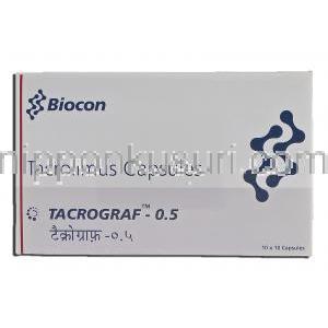 タクログラフ 0.5 Tacrograf 0.5, プログラフカ ジェネリック, タクロリムス水和物, 0.5mg, カプセル 箱