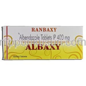 アルバキシー Albaxy, アルベンダゾール 400mg, 錠 箱
