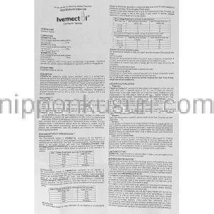 イベルメクトール Ivermectol - 6, イベルメクチン 6mg, 錠 情報シート1