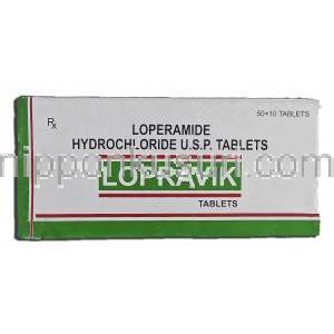 ロプラヴィック Lopravik, ロペラミン 2mg, 錠 箱