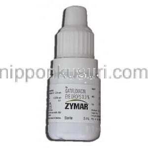 ザイマー Zymar, ガチフロキサシン 0.3%, 5ml, 点眼薬 ボトル