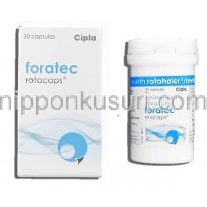 フマル酸ホルモテロール, Foratec, 12mcg 吸入剤 (Cipla)