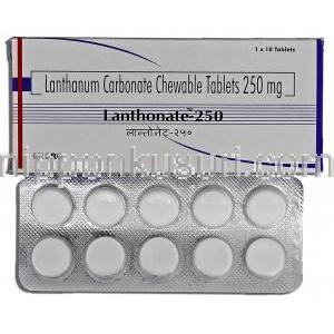 ランゾネート Lanthonate, 炭酸ランタン 250mg 錠