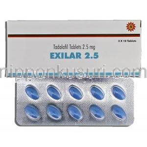 エクシラー Exilar, タダラフィル 2.5mg, 錠 