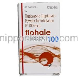 フロヘール Flohale, プロピオン酸フルチカゾン, 100mcg, 吸入用カプセル 箱