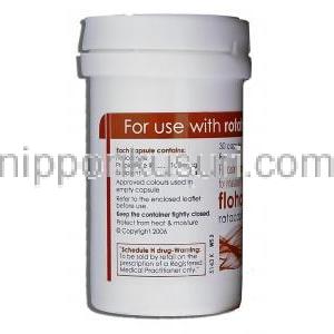 フロヘール Flohale, プロピオン酸フルチカゾン, 100mcg, 吸入用カプセル ボトル記載情報