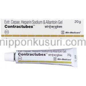 コントラクテュベックス Contractubex, セパー抽出物 / アラトニン / ヘパリンナトリウム 配合  20gm 外