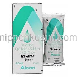 トラバタン, トラボプロスト  0.004% x 2.5 mL 点眼薬 (ALCON)