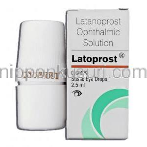 ラトプロスト Latoprost, キサラタン ジェネリック, ラタノプロスト 0.005% 2.5ml 点眼薬 (Sun pharma)
