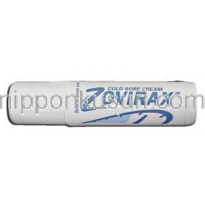 ゾビラックス Zovirax, 5% アシクロビル 2g, 発疹・疱疹クリーム 容器