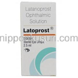 ラトプロスト Latoprost, キサラタン ジェネリック, ラタノプロスト 0.005% 2.5ml 点眼薬 (Sun pharma) 箱