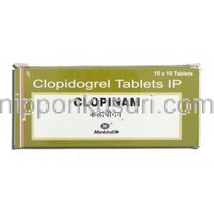 クロピナム Clopinam, プラビックス ジェネリック, クロピドグレル, 75mg 箱