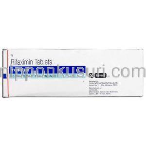 トーフィックス200 Torfix 200, キシファクサン ジェネリック, リファキシミン 200mg, 箱側面