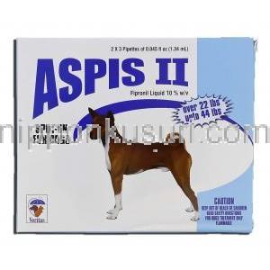 アスピスⅡ Aspis II, フロントライン ジェネリック, フィプロニル 液 1.34ml x 10%  10～20kg 中型犬スポッ