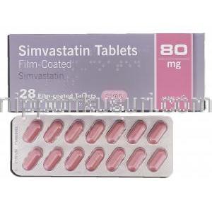 シンバスタチン, Simvastatin 80mg, 錠